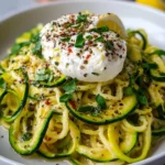 Zitronen Zucchini Pasta mit Burrata